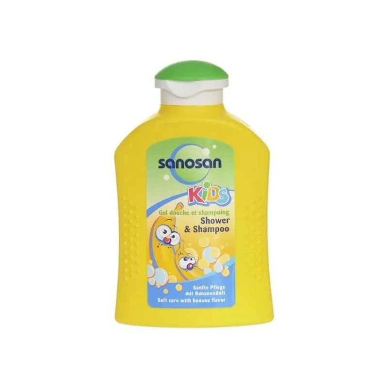 Sanosan | Banana Shampoo & Shower Gel for Kids | 250ml  سانوسان | شامبو الموز وجل الاستحمام للأطفال | 250 مل