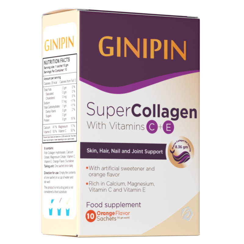 GINIPIN Super Collagen 10 sachets  جينيبين سوبر كولاجين 10 أكياس