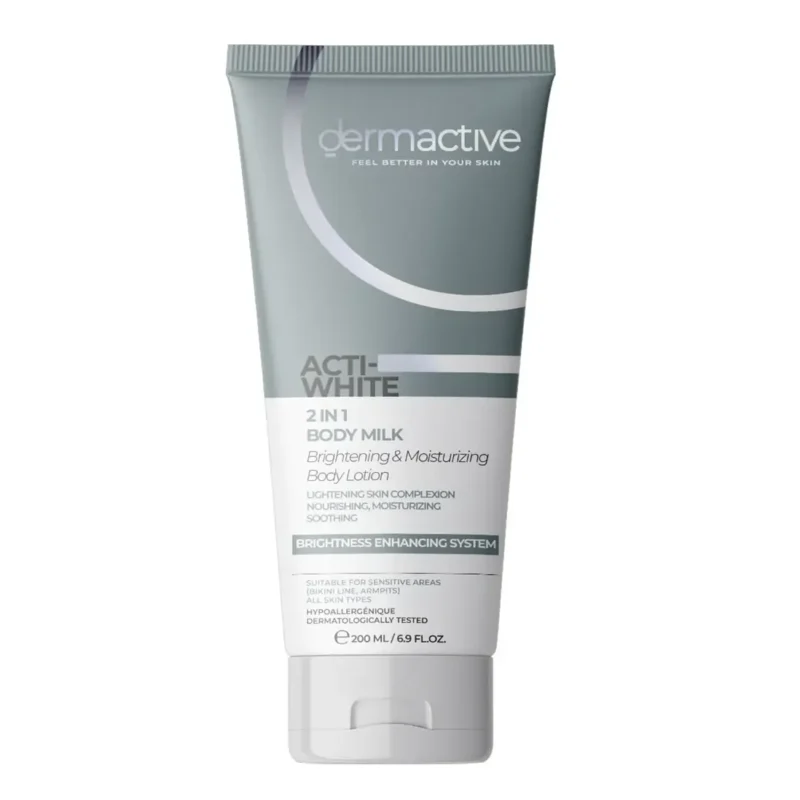Dermactive | ACTI-WHITE 2in1 Body Milk | 200ml  ديرماكتيف | أكتى-وايت 2 في 1 حليب الجسم | 200 مل