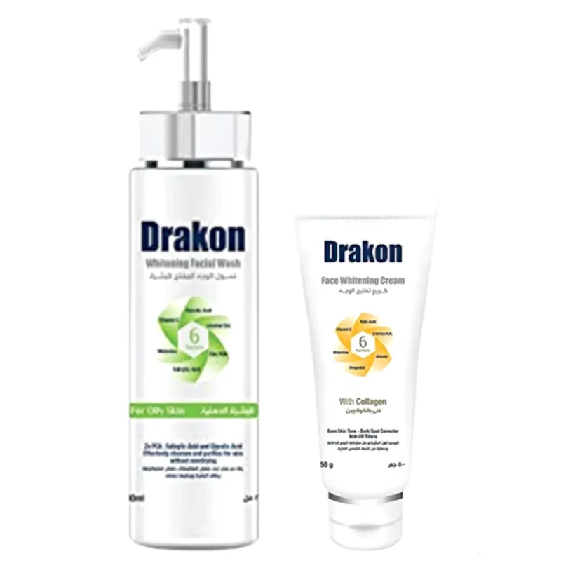 Drakon | Facial Wash Oily + Face Cream Off  دراكون | غسول الوجه الزيتي + كريم الوجه