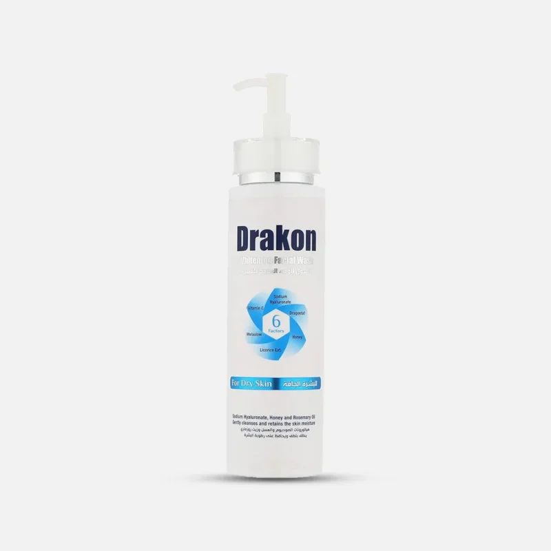 Drakon | Whitening Facial Wash for Dry Skin | 200ml  دراكون | غسول تبييض الوجه للبشرة الجافة | 200 مل