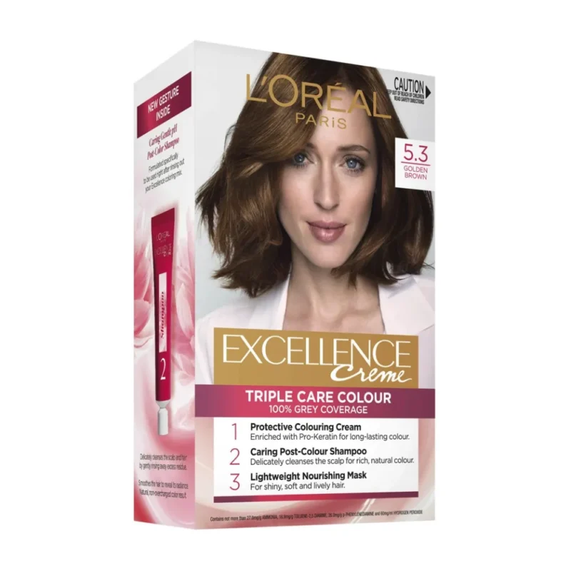LâOreal Paris | Excellence CrÃ¨me Hair Color | 5.3 Light Gol...  لوريال باريس | كريم إكسلانس لتلوين الشعر | 5.3 غول خفيف...