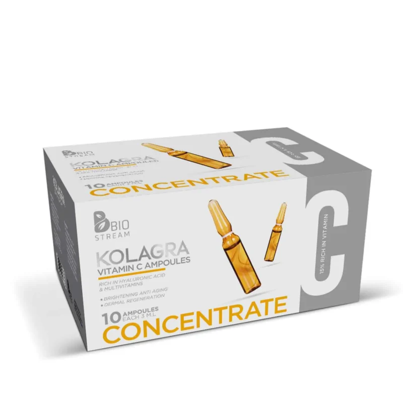 Kolagra | Vitamin C 15% Concentrate Ampoules | 10 Ampoules  كولاجرا | أمبولات فيتامين سي 15% مركزة | 10 أمبولات