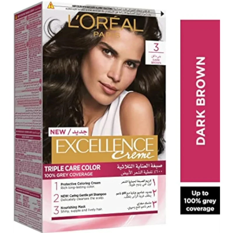 LâOrÃ©al Paris | excellence creme dark brown  لوريال باريس | كريم التميز بني غامق
