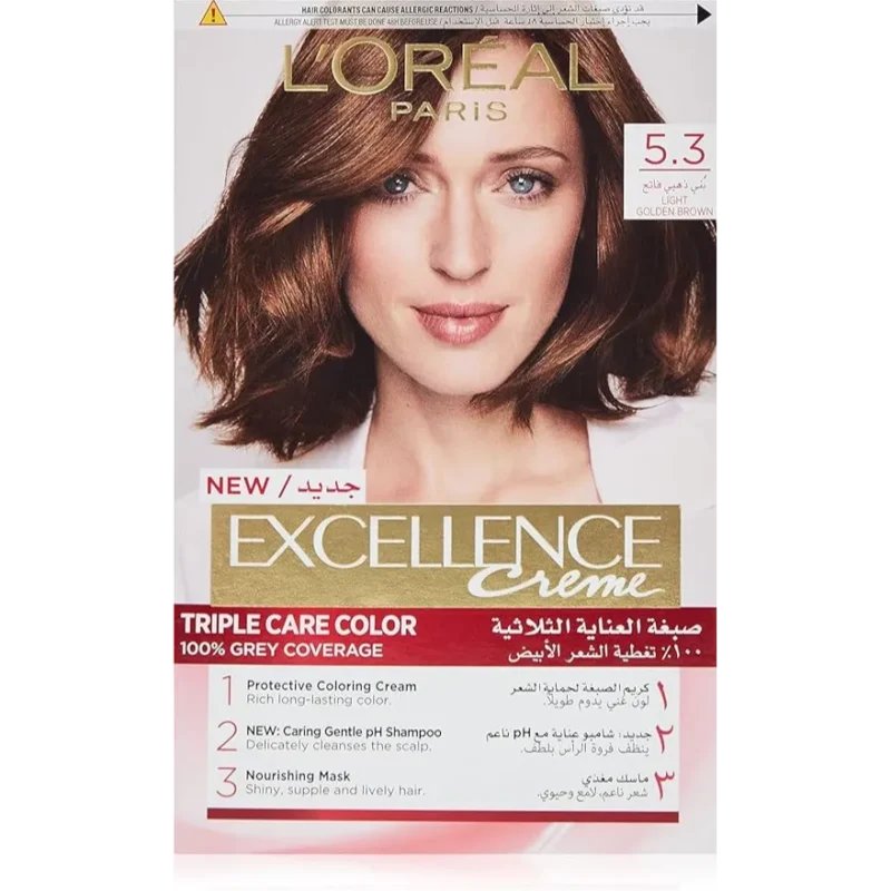 LâOrÃ©al Paris | Excellence Light Golden Brown Haircolor  لوريال باريس | صبغة شعر إكسلانس بني ذهبي فاتح