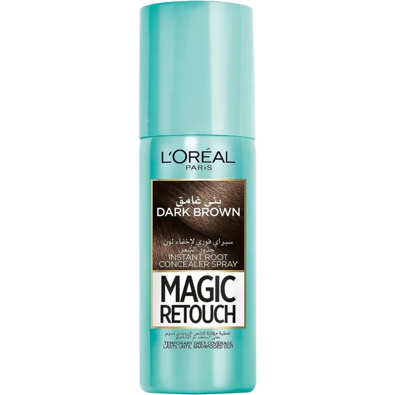 L'Oreal Paris | Magic Retouch 02 Dark Brown | 75Ml  لوريال باريس | التنقيح السحري 02 بني داكن | 75 مل