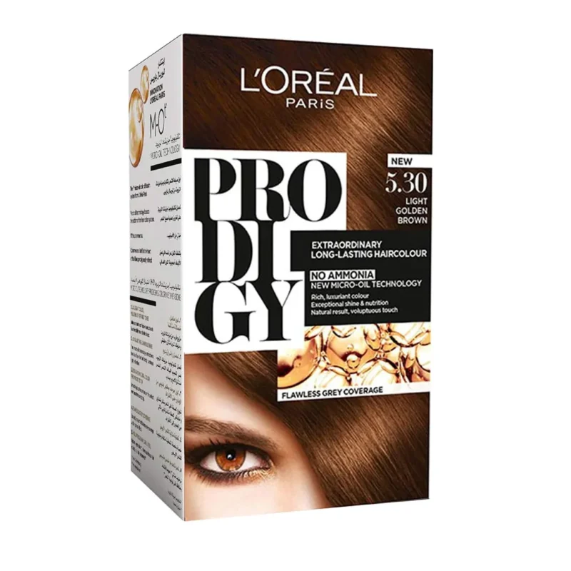 L'Oreal Paris | Prodigy Ammonia Free Hair Color | 5.30 Ligh...  لوريال باريس | صبغة شعر بروديجي خالية من الأمونيا | 5.30 خفيف...