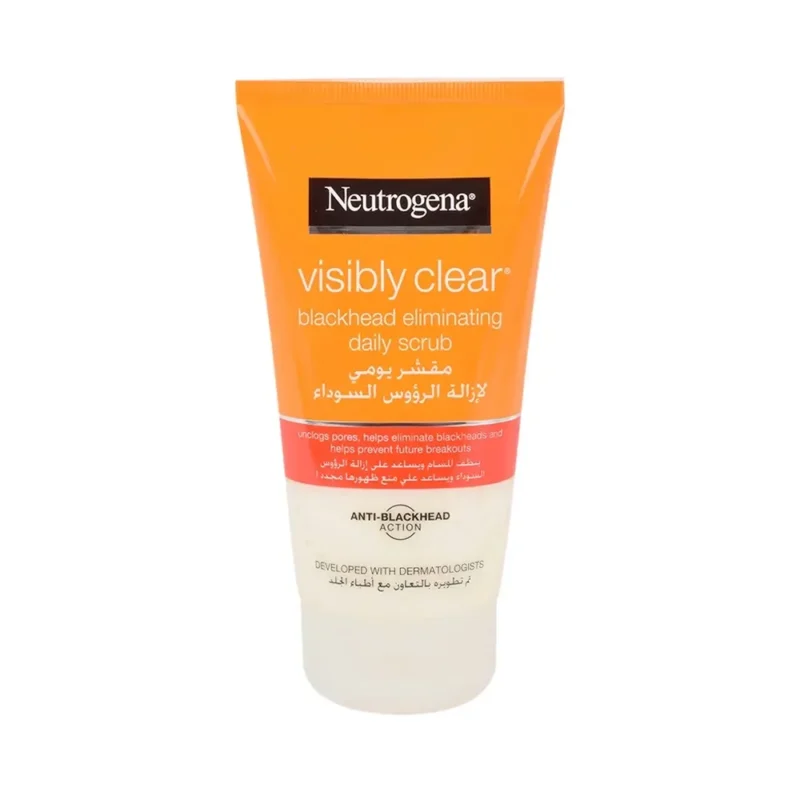 Neutrogena | Face Scrub, Visibly Clear & Blackhead Eliminat...  نيوتروجينا | مقشر للوجه، واضح بشكل واضح ويزيل الرؤوس السوداء...