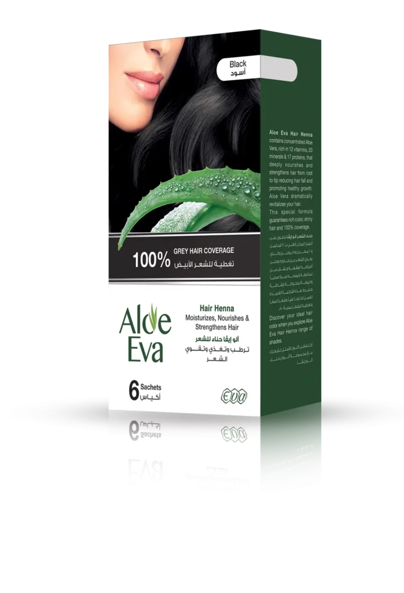 Aloe Eva Hair Henna Black 10 Gm * 6 Sachets