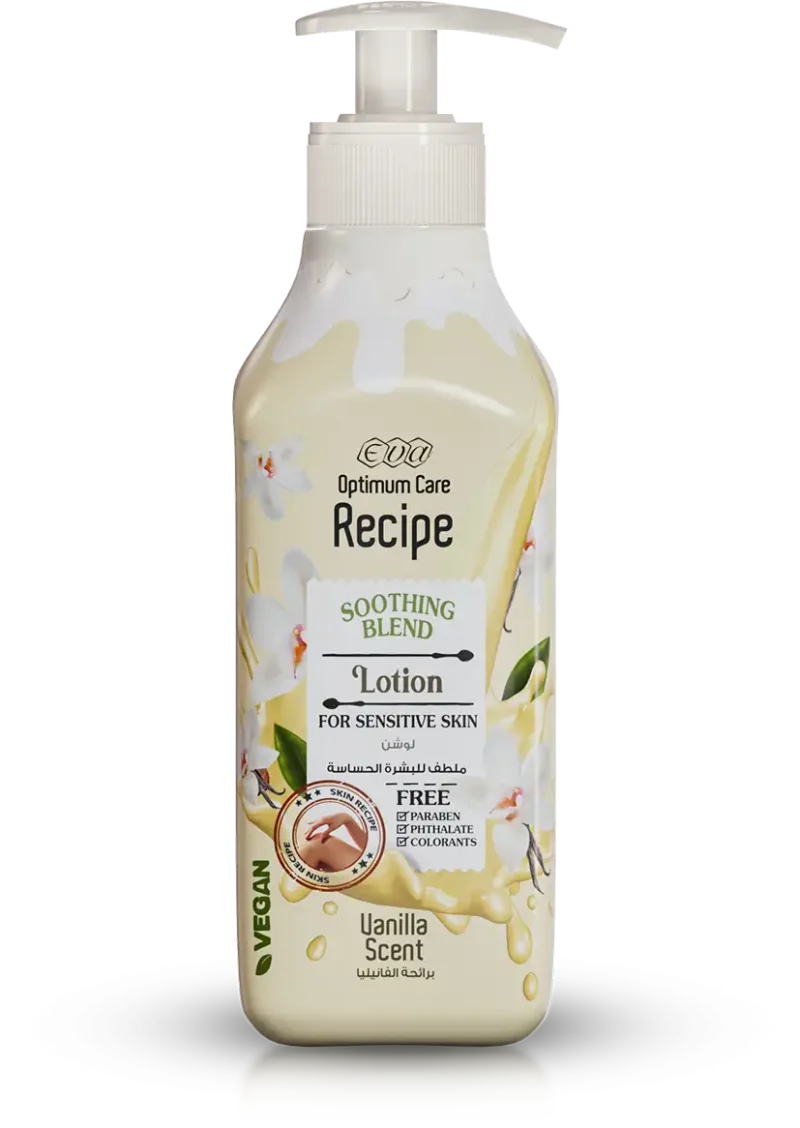 Eva Optimum Care Recipe Soothing Blend Lotion For Sensitive Skin - Vanilla Scent 370 Ml